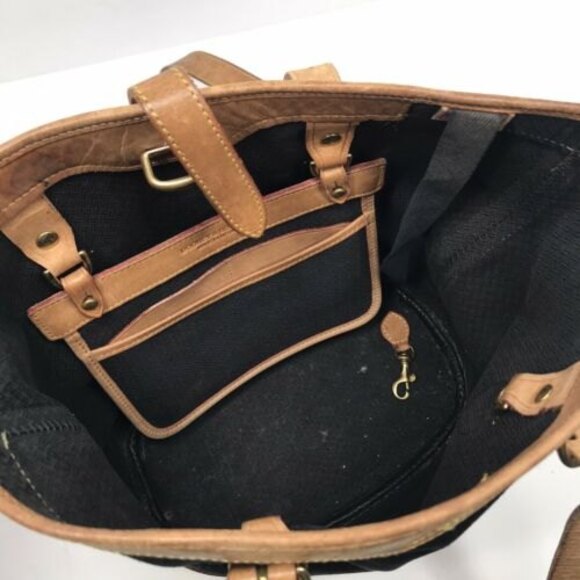 Dooney and Bourke Cabrio Small Bucket Bag Canvas Leather Black - Picture 8 of 10